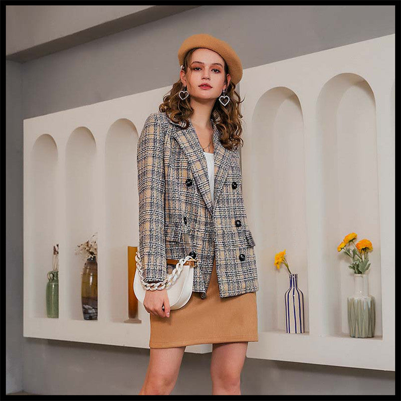 Blazer Écossaises en Tweed Amandine