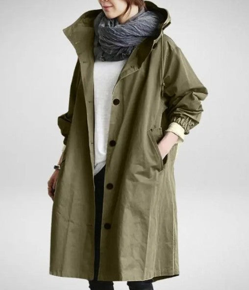 Korean Chic Solid Trench Coat