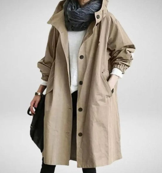 Korean Chic Solid Trench Coat